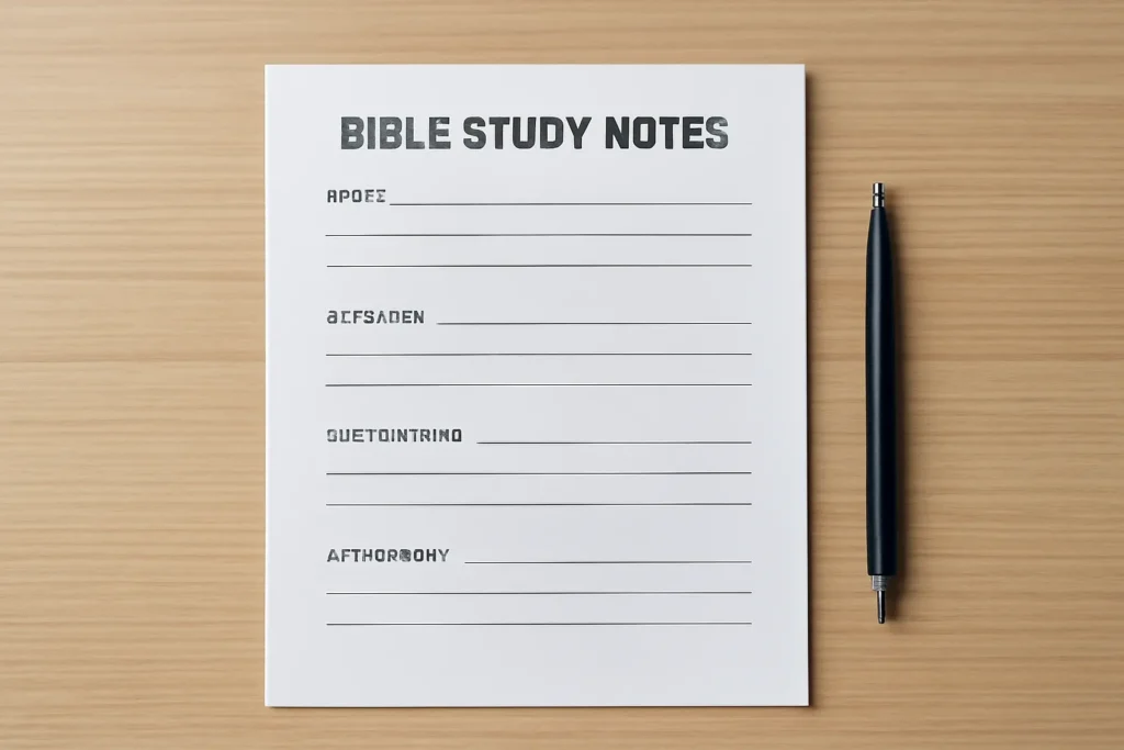 bible study notes template