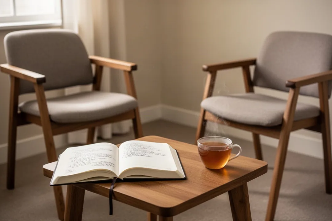 Safe counseling room representing faith-based trauma recovery and support