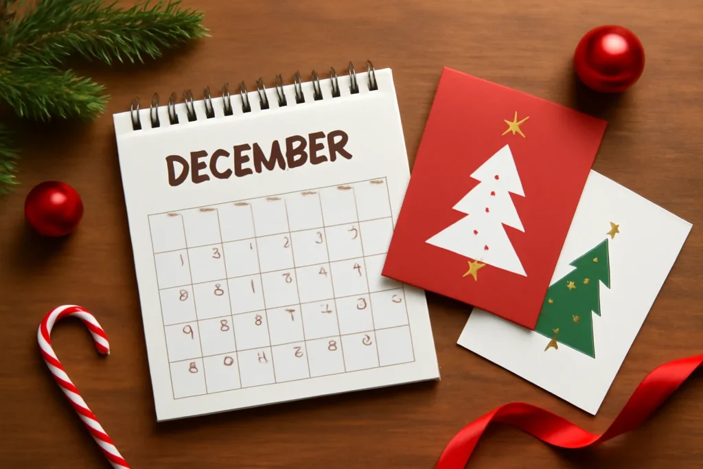 calendar christmas cards