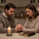 Catholic prayer for marriage: prayers for couples Catholic couple praying together at home for their marriage