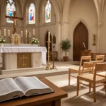 Christian vs Catholic: What’s the difference? Catholic and Protestant worship settings representing Christian differences