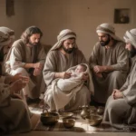 Circumcised meaning in the Bible explained First-century Jewish family preparing an infant covenant ceremony
