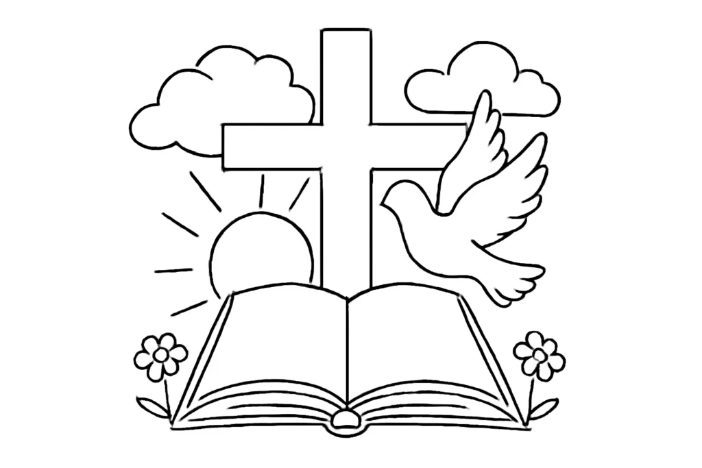 coloring page christian