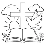 coloring page christian