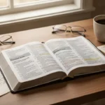 CSB vs NIV: Which Bible translation is right for you? Open Bibles and study materials on a softly lit wooden desk