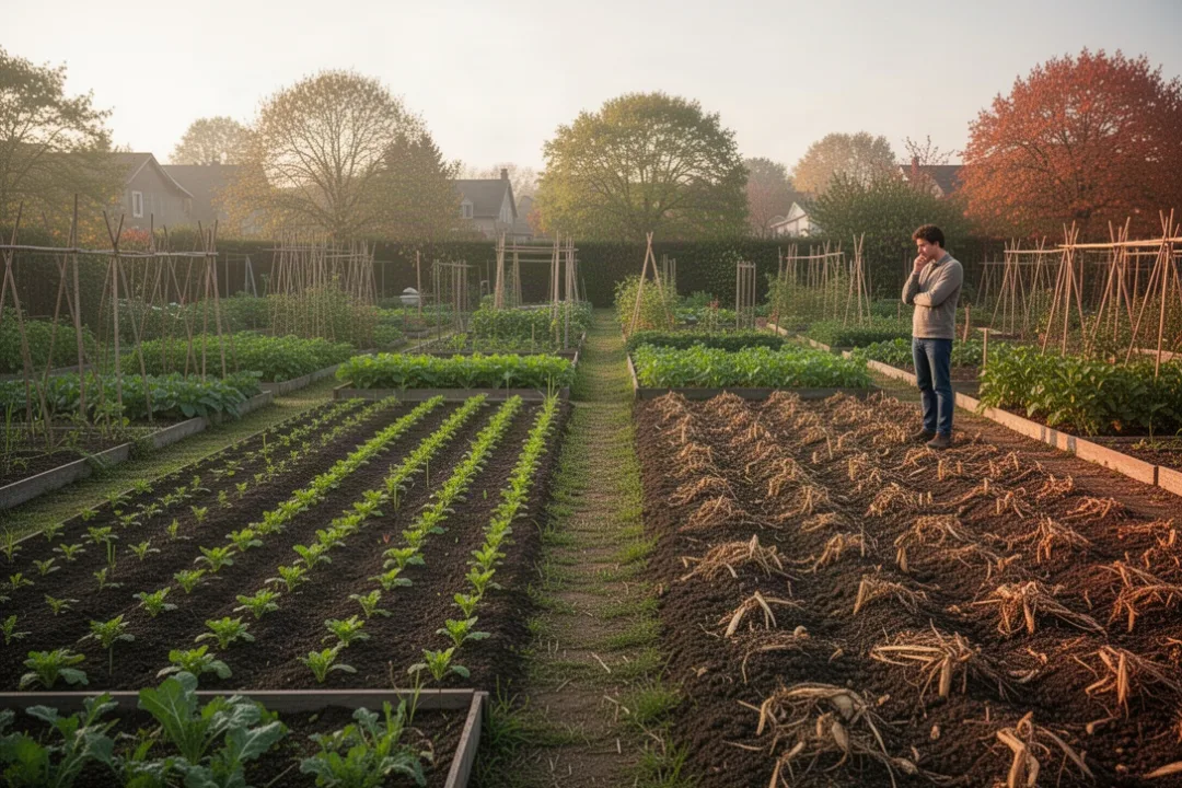 Community garden representing planting, change, and life’s seasons