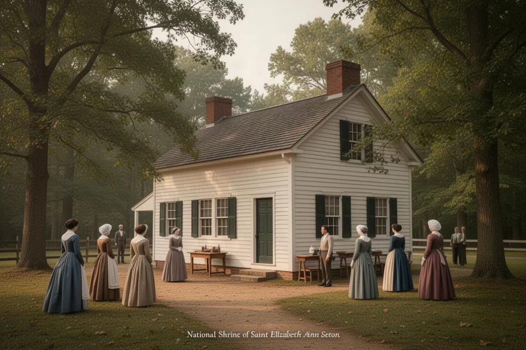 Historic schoolhouse at the Elizabeth Seton shrine in Emmitsburg