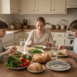 Fasting rules for the Catholic Church explained Family preparing a simple meatless Lenten meal