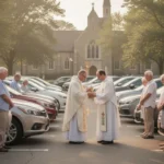 Parish vehicle blessing for the feast of St. Christopher