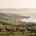 Green Galilean hills descending toward the Sea of Galilee