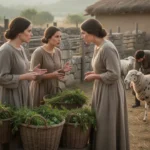 Rachel, Leah, and Jacob’s household beside ancient sheep pens