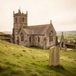 Traditional St. Patrick burial site at Downpatrick in Northern Ireland