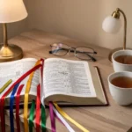 Open Liturgy of the Hours book arranged for evening prayer
