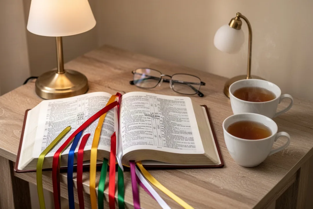 Open Liturgy of the Hours book arranged for evening prayer