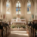 Catholic parish celebrates the Ascension during an Easter season Mass