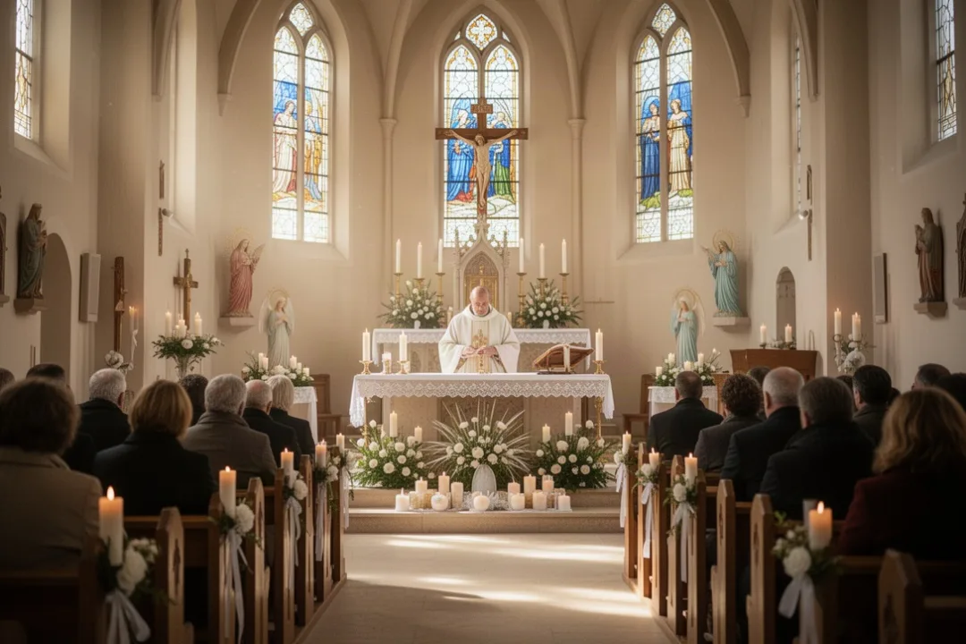 Catholic parish celebrates the Ascension during an Easter season Mass