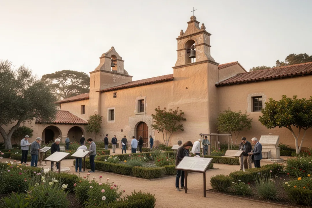Mission San Carlos Borromeo in Carmel associated with Junipero Serra