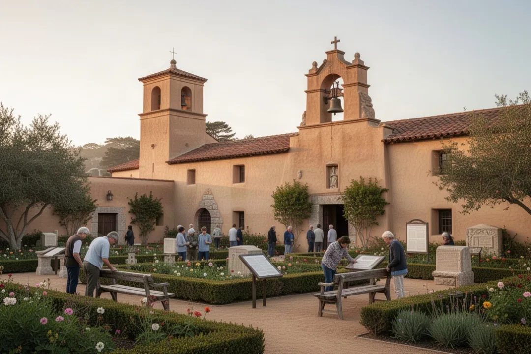 Mission San Carlos Borromeo in Carmel associated with Junipero Serra