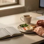 Midday prayer: A simple guide for pausing at noon Quiet midday prayer during a peaceful office break