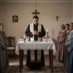 Miguel Pro: life, martyrdom, and Catholic legacy Miguel Pro celebrating secret Mass in a Mexican home