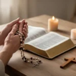 Mystery for Wednesday: Pray the Glorious Mysteries Rosary and Bible arranged for praying the Wednesday Glorious Mysteries