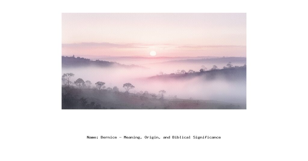 Name: Bernice - Meaning, Origin, and Biblical Significance