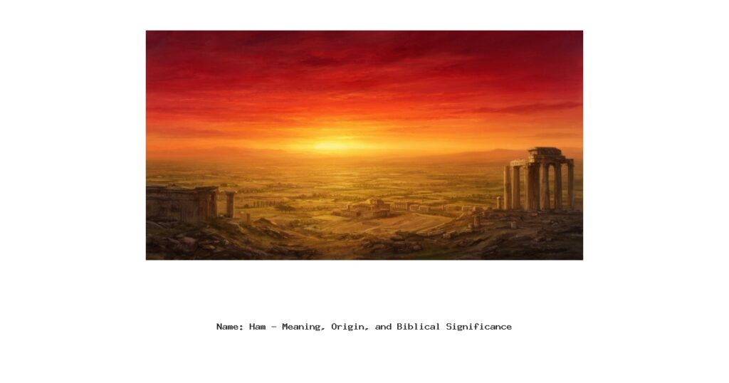 Name: Ham - Meaning, Origin, and Biblical Significance
