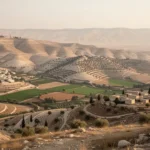 Ancient Israel landscape representing the territories of the twelve tribes