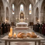 Nicholas of Tolentino: Life, prayers, and legacy Basilica interior honoring Nicholas of Tolentino with bread and candles