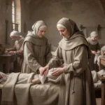 Saint Catherine of Siena: Patron saint of nurses and Europe Saint Catherine of Siena caring for a sick patient in medieval Siena