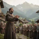 Saint Fidelis of Sigmaringen: Life, martyrdom, and legacy Capuchin friar preaching in a Swiss mountain village near the Alps