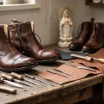 Traditional shoemaker workshop associated with Saint Crispin