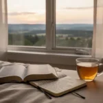 Scripture about missing someone: comforting Bible passages Open Bible and journal by window representing longing and prayer