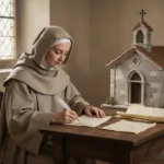 St. Catherine: life, prayers, feast days, and meanings St. Catherine of Siena writing letters in a quiet medieval room