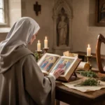St. Hildegard: Life, Works, Spirituality, and Legacy Abbess studying music, theology, and herbs in a medieval monastery