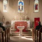 The Holy Spirit in Catholic faith and practice Catholic congregation praying during a quiet Pentecost service