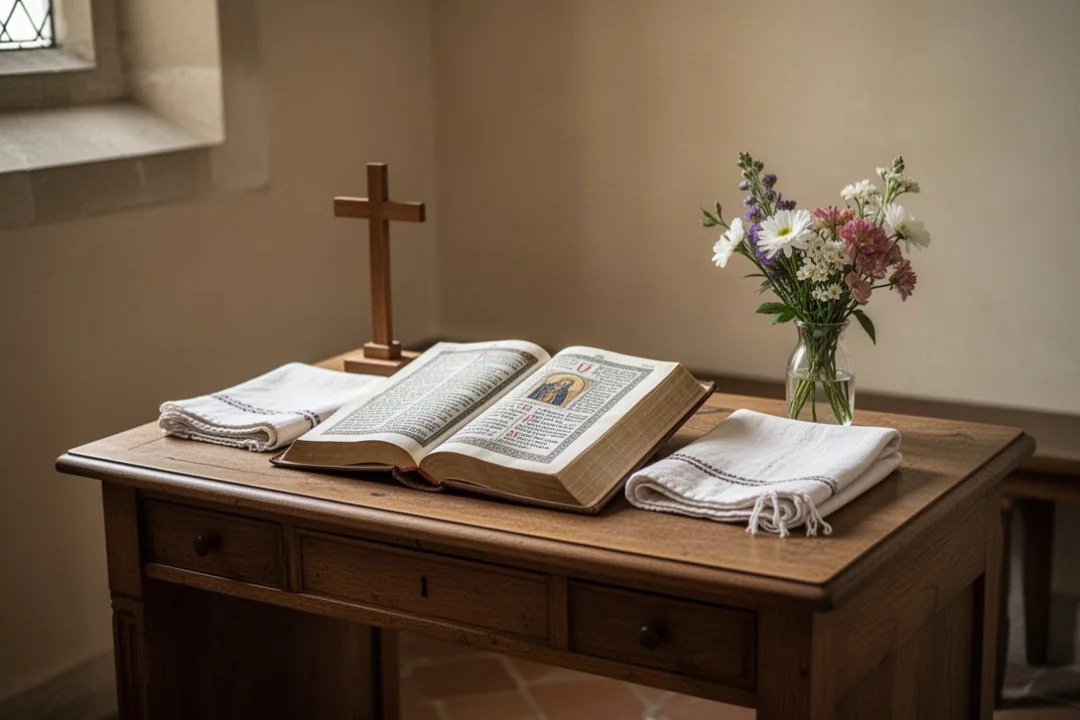 Carmelite desk representing Therese of Lisieux’s hidden life